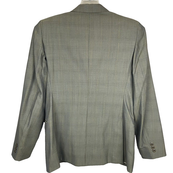 Grand Prix Equestrian Hunt Show Coat Women Sz 14T (Fits like 8) Olive Plaid Wool - Picture 2 of 12